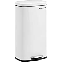 SONGMICS Basurero de Cocina de 30L- Basurero de Reciclaje con Pedales- Cubo Interior de Plástico- Tapa con Bisagras…